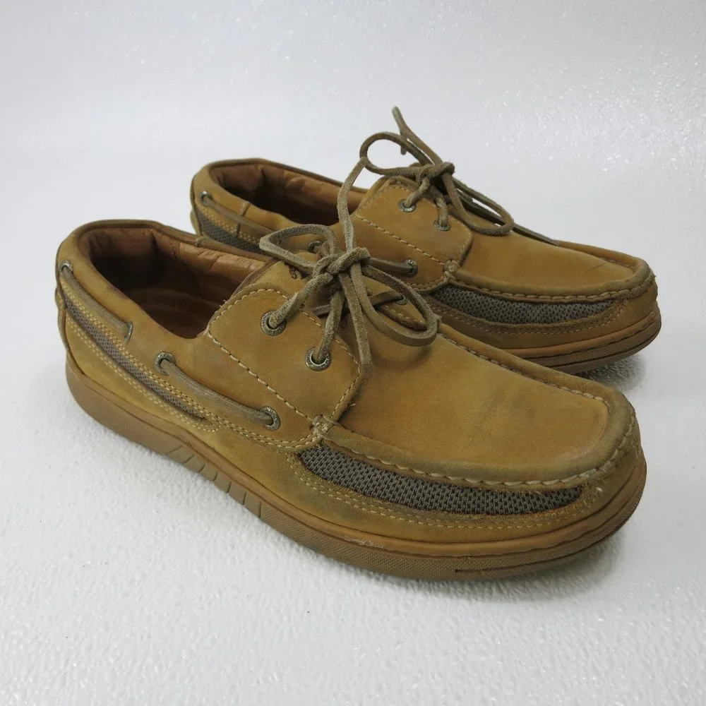 Tommy Bahama Nubuck Leather Boat Deck Shoes Mens Casual Footwear Sz 9.5 M